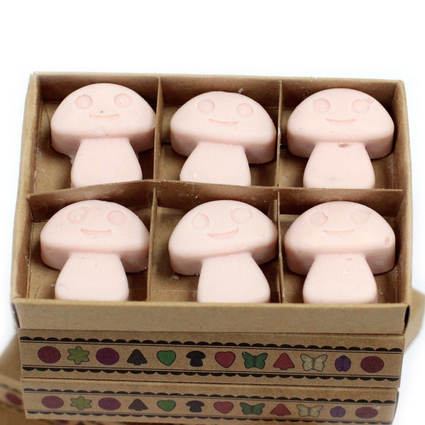 Alt Tag: Set de regalo de wax melts de sándalo oscuro – pack de 6 con seis piezas de wax melt en una caja de regalo