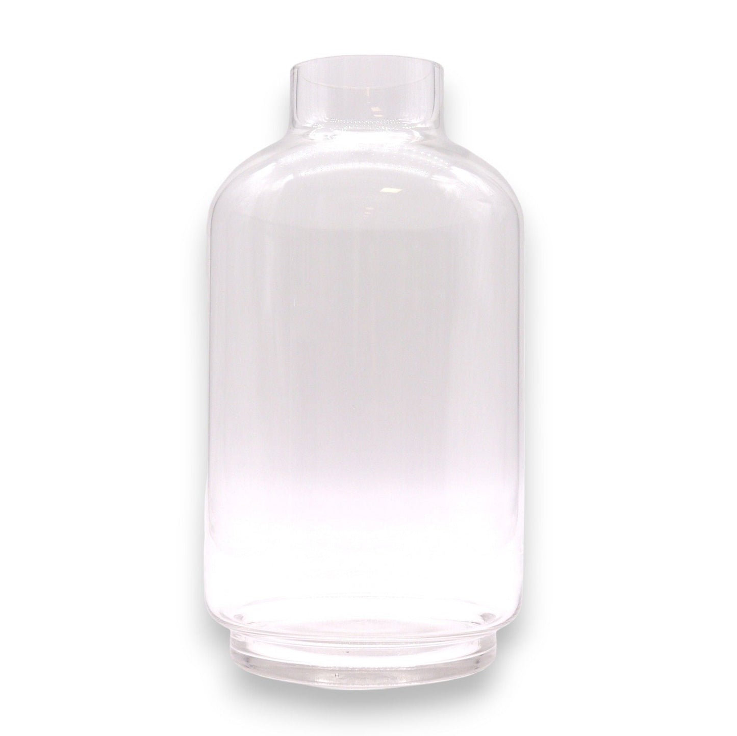Alt Tag: Dark Tung Wood Glass Terrarium – 16x23 CM clear glass terrarium jar with wide cylindrical body and short neck