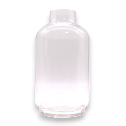 Alt Tag: Dark Tung Wood Glass Terrarium – 16x23 CM clear glass terrarium jar with wide cylindrical body and short neck