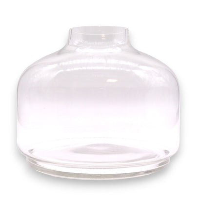 Alt Tag: Dark Tung Wood Glass Terrarium – 23x23 CM clear glass dome cover for terrarium, minimalist rounded shape