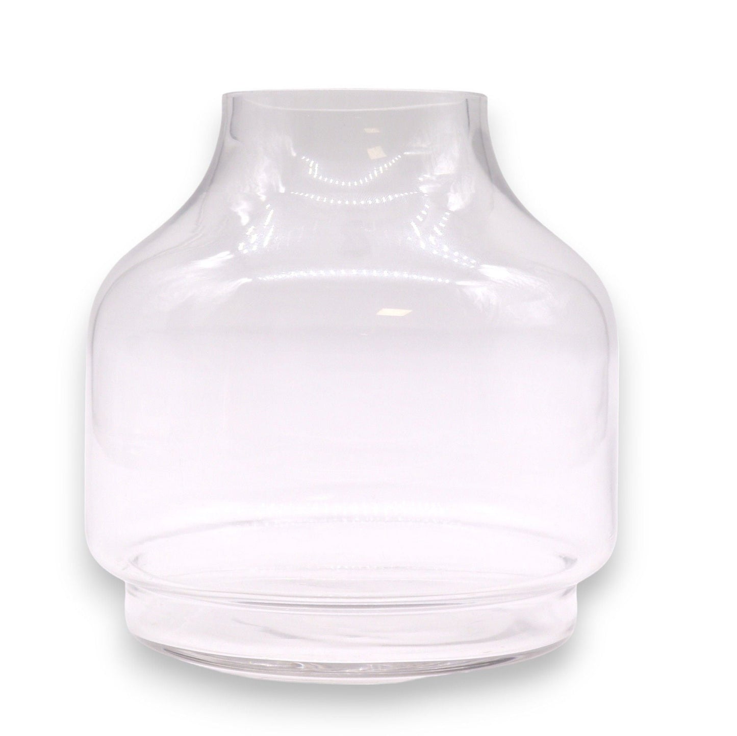 Dark Tung Wood Sphere Terrarium – 17x22 CM, clear glass spherical terrarium container with wide base and narrow neck