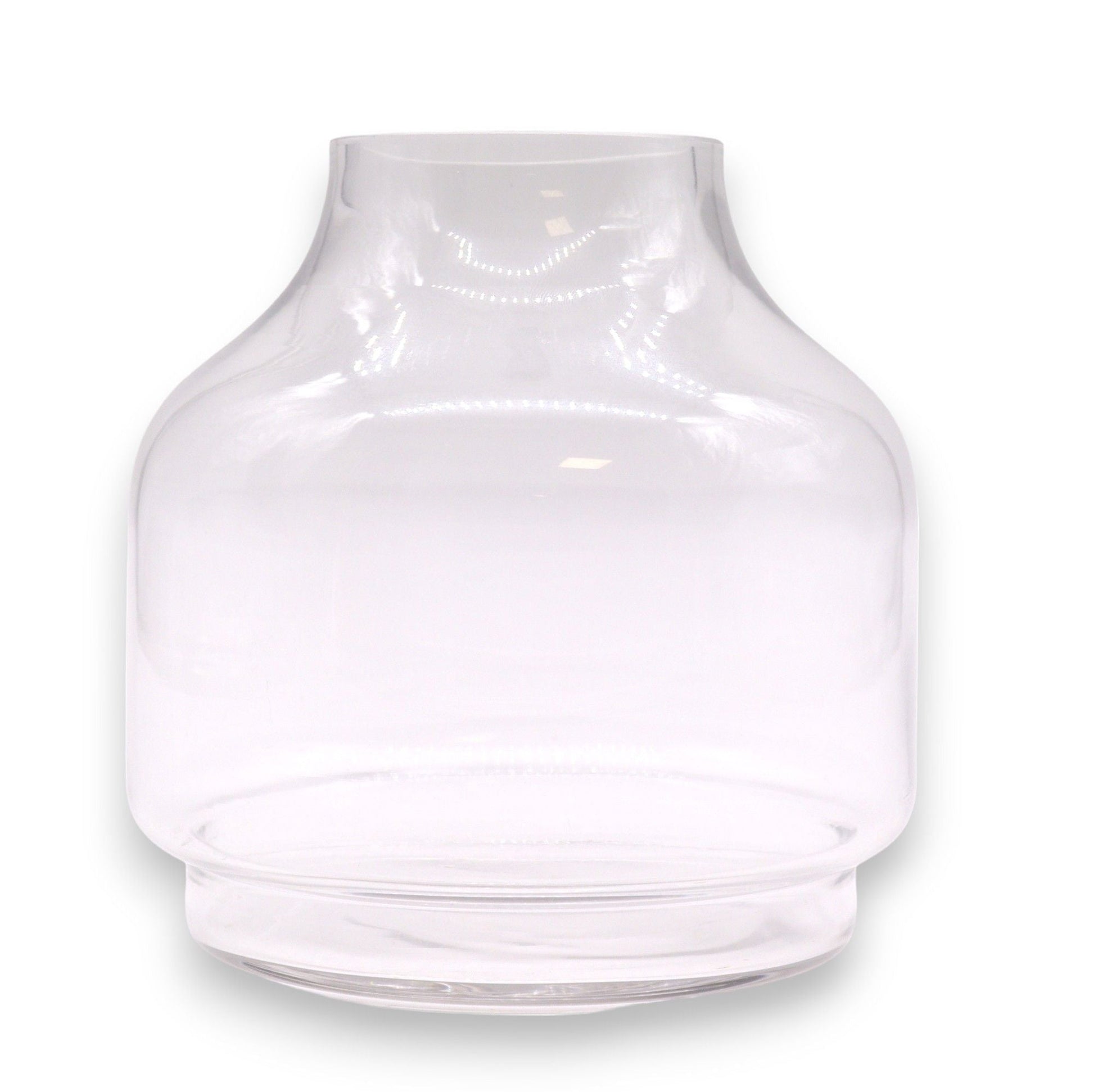 Dark Tung Wood Sphere Terrarium – 17x22 CM, clear glass spherical terrarium container with wide base and narrow neck
