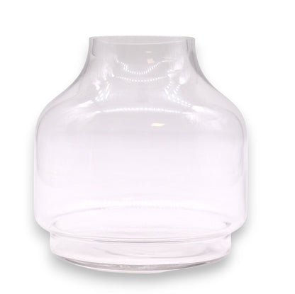 Dark Tung Wood Sphere Terrarium – 17x22 CM, clear glass spherical terrarium container with wide base and narrow neck
