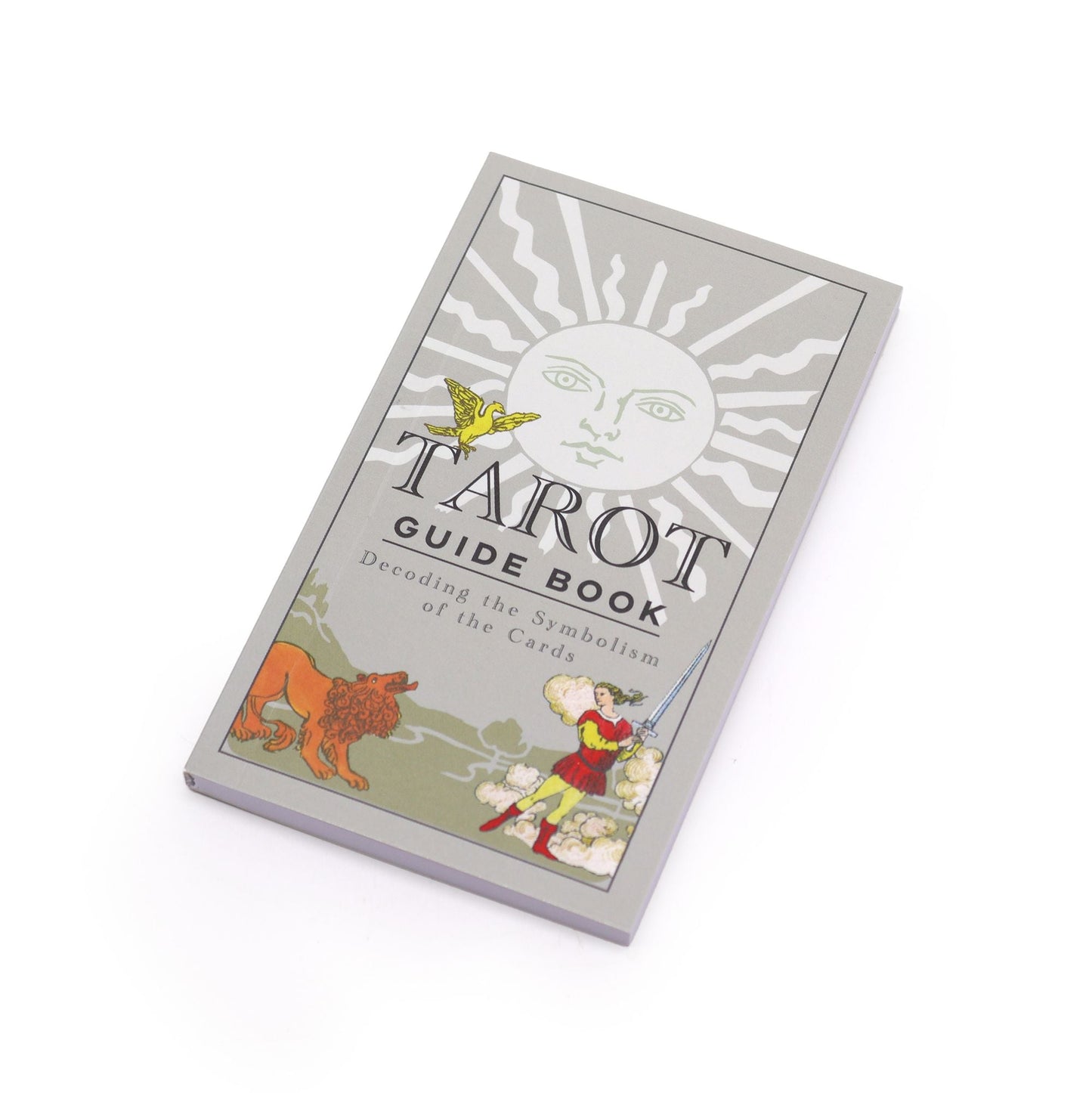 Divine Goddess Arcana Tarot Cards – 12x7x4 CM guía tarot (Guide Book) con portada ilustrada de sol y simbolismo, formato compacto