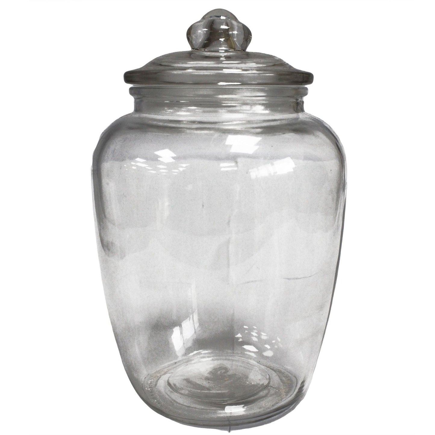 Alt Tag: Elegant Glass Candy Jar – 15x24.5 CM clear glass candy jar with lid, classic storage container for sweets and snacks