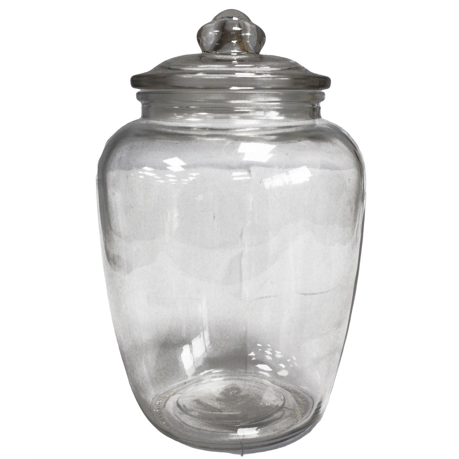 Alt Tag: Elegant Glass Candy Jar – 15x24.5 CM clear glass candy jar with lid, classic storage container for sweets and snacks