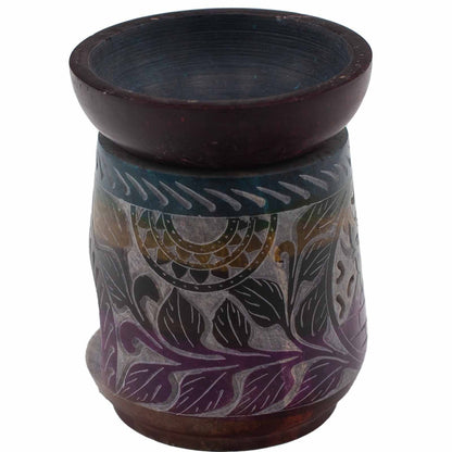 Alt Tag: Elegant Soapstone Elephant Oil Burner – 13x10 CM, quemador de aceite de piedra jabón con cuenco superior y diseño tallado