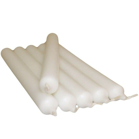 Alt Tag: Elegant White Dinner Candles – 100 Pack white taper dinner candles set for table decor and events