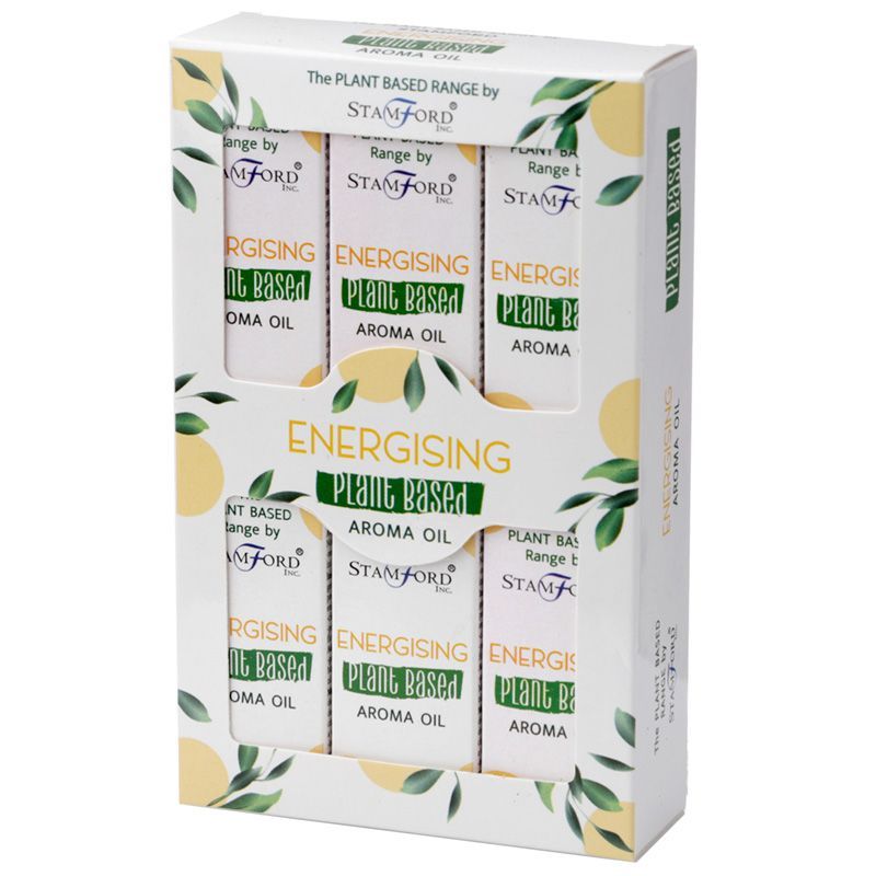 Energising Plant-Based Aroma Oil – 20 ML plant-based fragrance oil set in boxed packaging