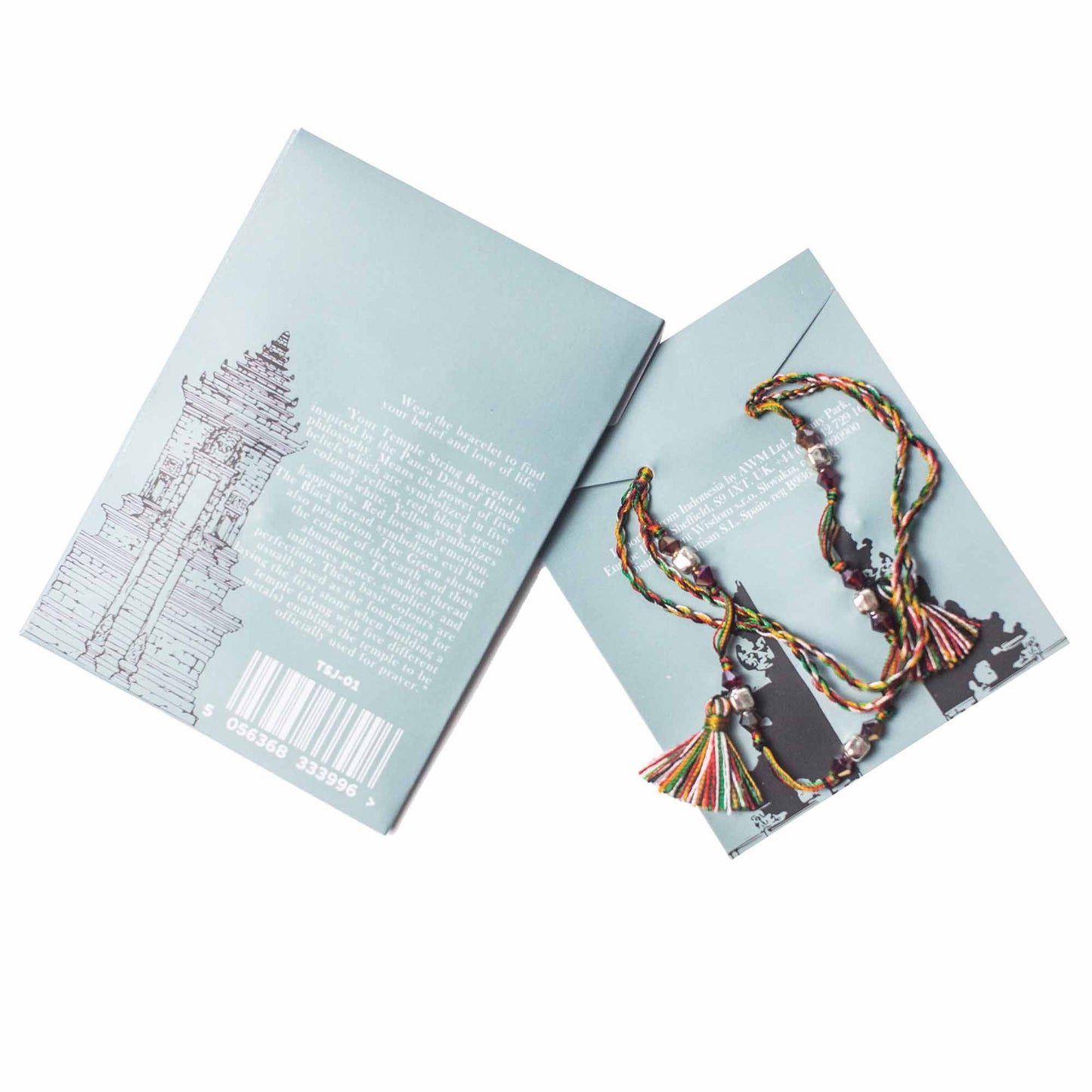 Alt Tag: Enlightenment String Bracelet – Power of Belief multicolor handcrafted temple string bracelet with tassel on product cards