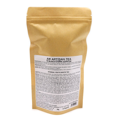 Eternal Elixir White Tea Blend – 50 G påse med vit teblandning, Sencha-grönt te och Pai Mu Tan med toner av äpple och kanel