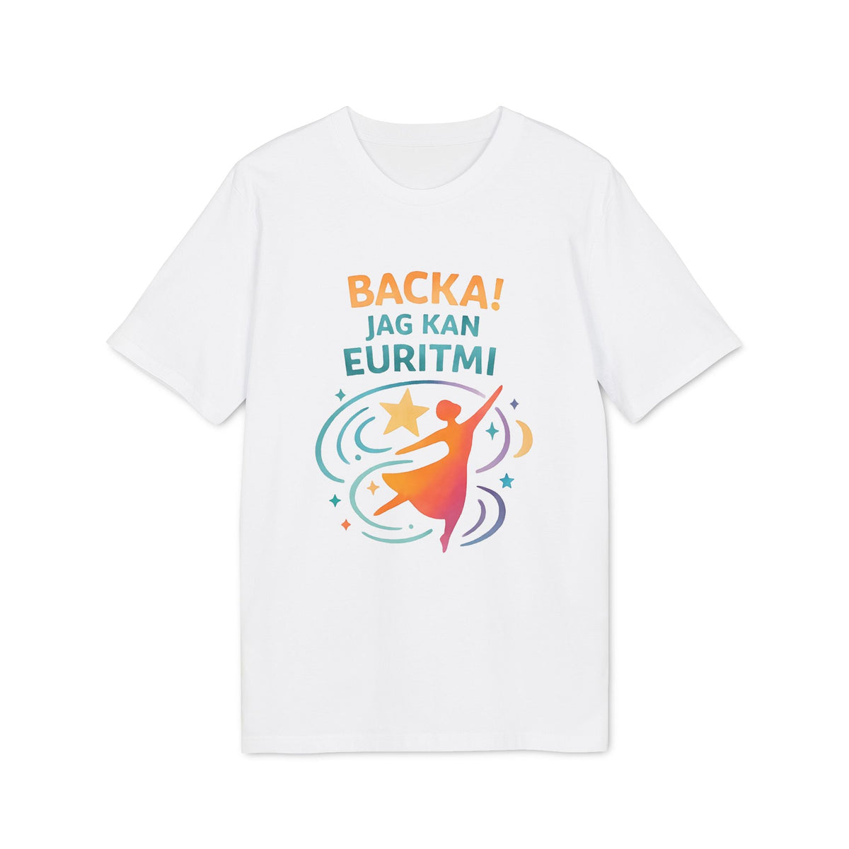 Euritmi Waldorf Ekologist 100% Organic Cotton T-Shirt blanco con estampado 