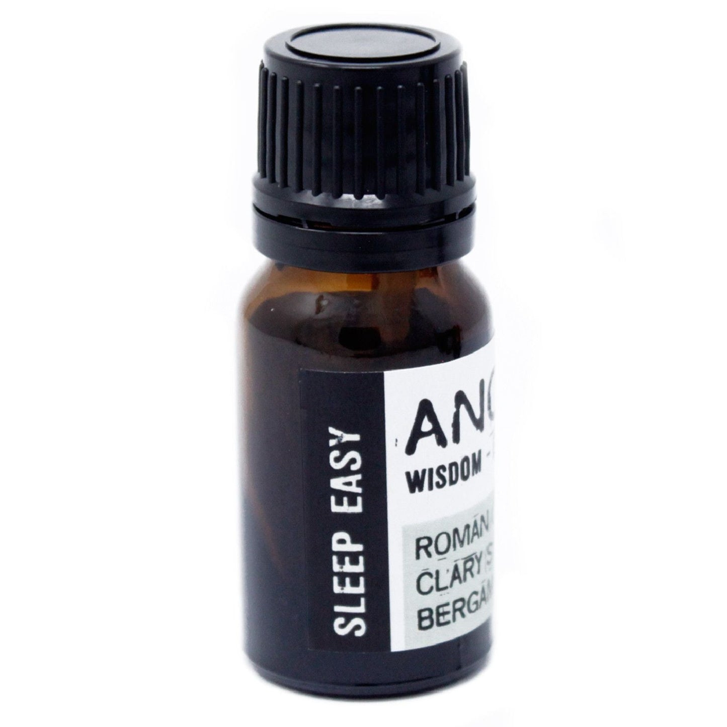 Alt Tag: Evening Essential Oil Blend – 10 ML 10 ml-flaska med blandning av eteriska oljor med romersk kamomill, muskatellsalvia och bergamott-etikett