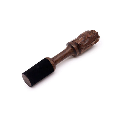 Alt Tag: Exquisite Wood Stick – 14CM Elephant Carving wooden singing bowl/gong mallet with black padded striking end