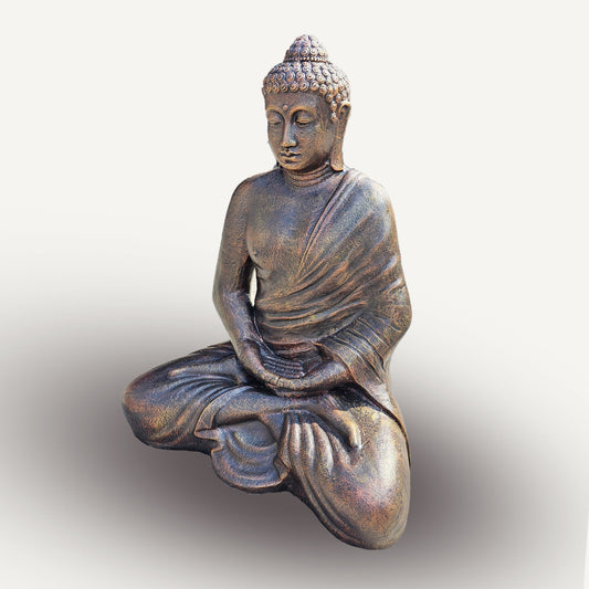 Fibre Cement Thai Buddha Statue – 0.96M seated meditating Buddha sculpture, extra large, durable fibre cement, indoor/outdoor decor