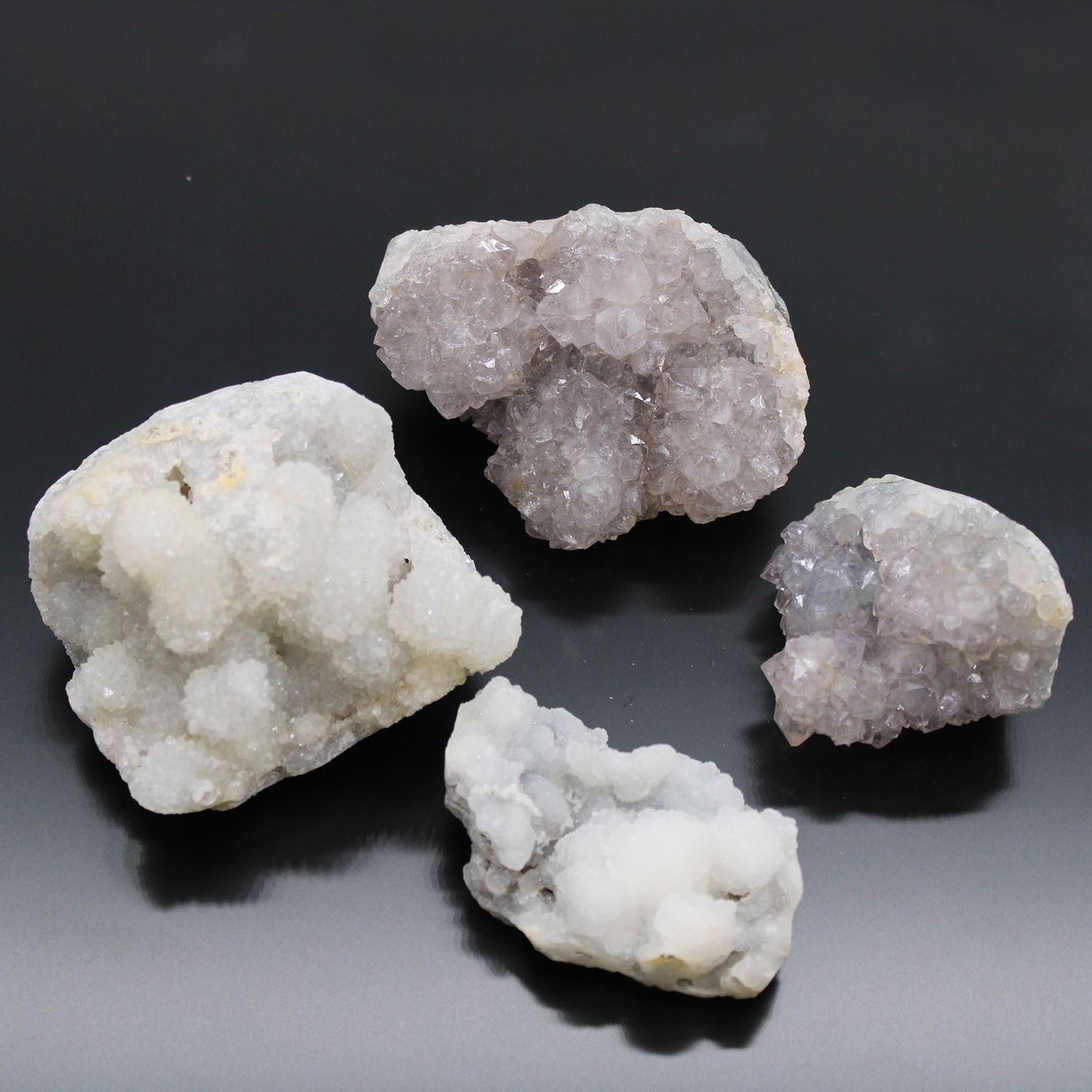 Finger Quartz Specimens – 1KG Pack, natural quartz crystal clusters and mineral specimens for collectors on black background