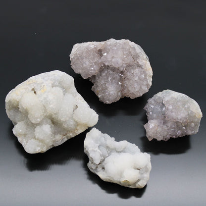 Finger Quartz Specimens – 1KG Pack, natural quartz crystal clusters and mineral specimens for collectors on black background