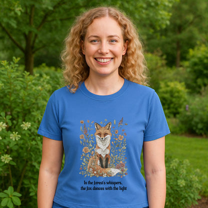 Fox Spirit Whisper 100% Organic Cotton T-Shirt for Nature Lovers and Free Souls