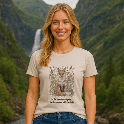 Fox Spirit Whisper 100% Organic Cotton T-Shirt for Nature Lovers and Free Souls