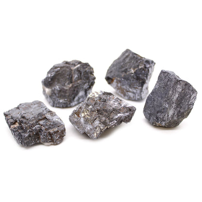 Galena Rare Mineral Specimens – Approx 80 Pieces, cristales de galena plateado-gris en bruto, lote para colección
