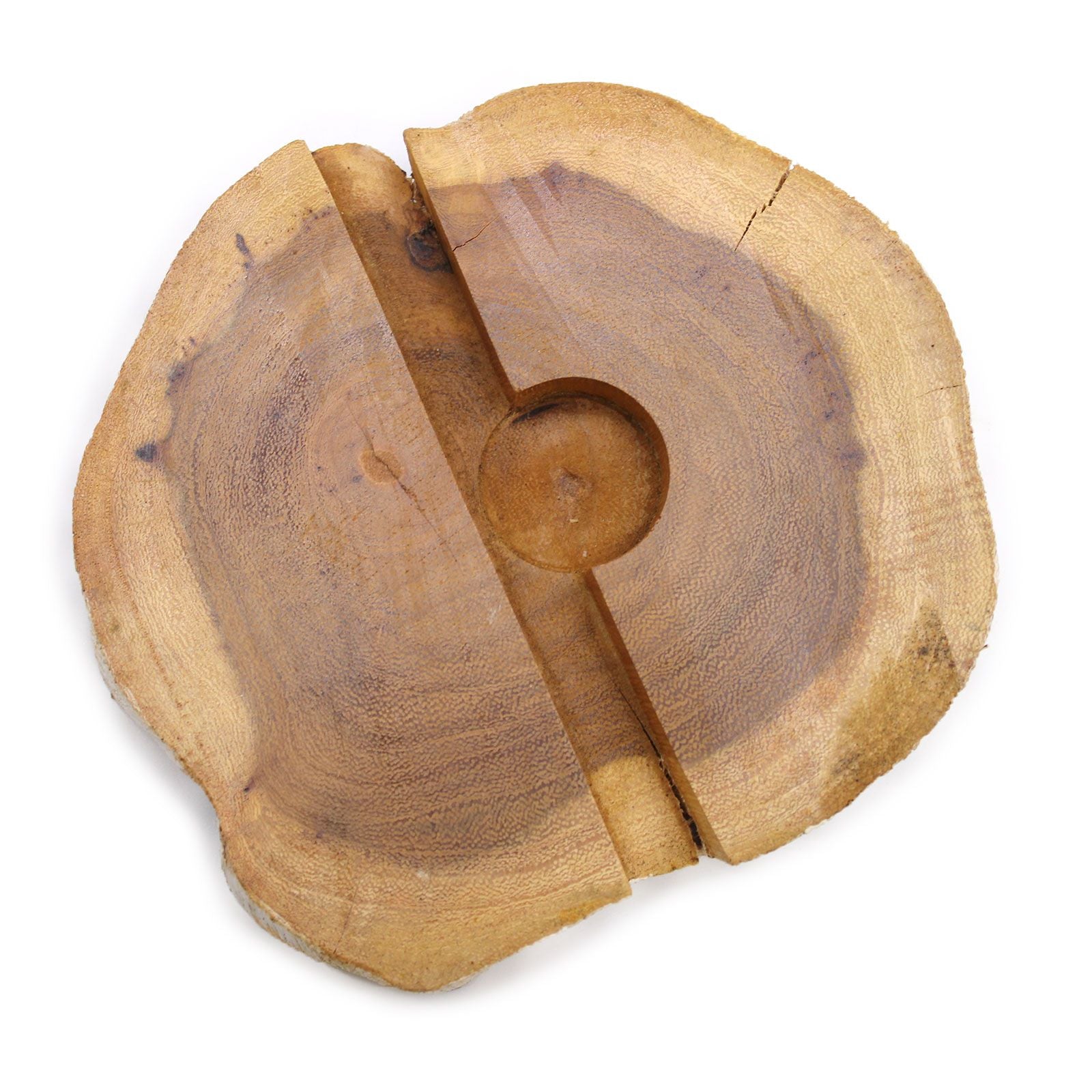 Gamal Wood Phone Holder – Large Whitewash, wooden phone stand with whitewash finish, top view on white background