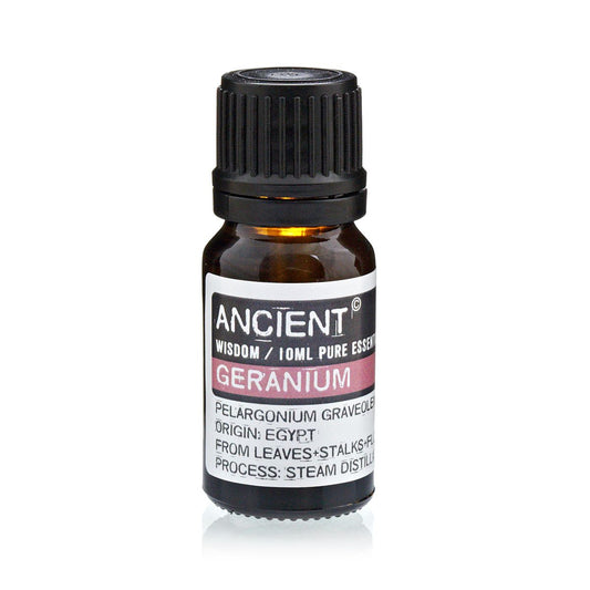Alt Tag: Geranium Essential Oil – 10ML en botella de vidrio ámbar, aceite esencial de geranio (Pelargonium graveolens) origen Egipto