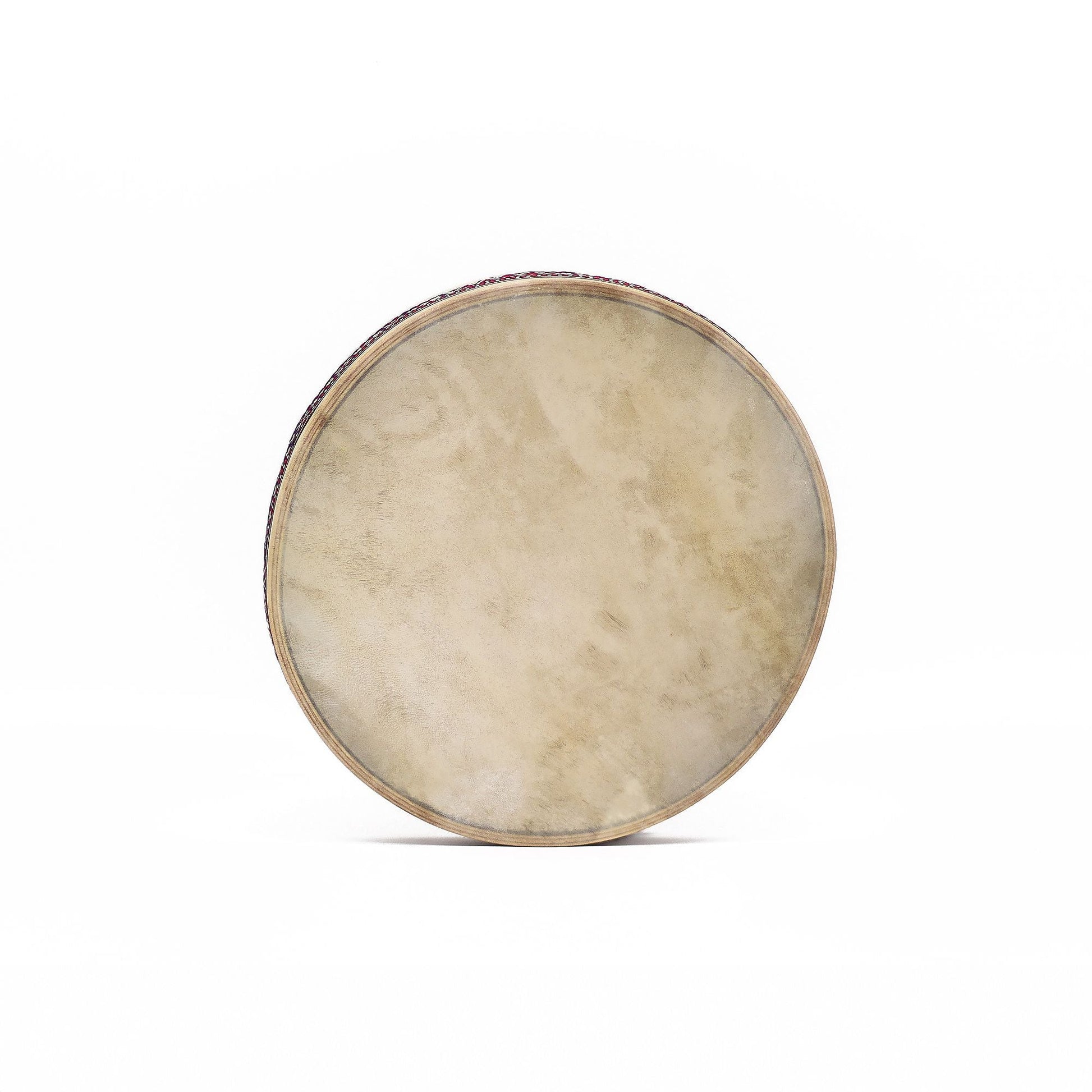 Goatskin Harmonizing Ocean Drum – 30 CM, tambor oceánico redondo de piel de cabra en vista frontal, acabado natural