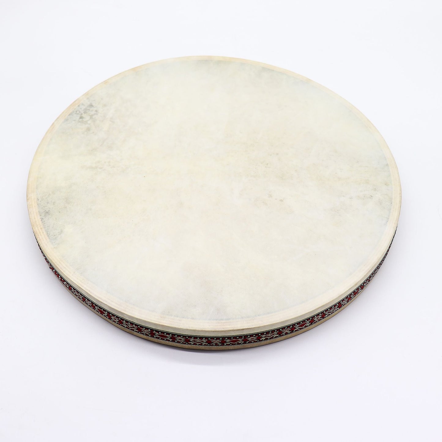 Goatskin Ocean Drum – 45CM Sound Harmonizer, tambor oceánico de piel de cabra de 45 cm con marco de madera y borde decorativo