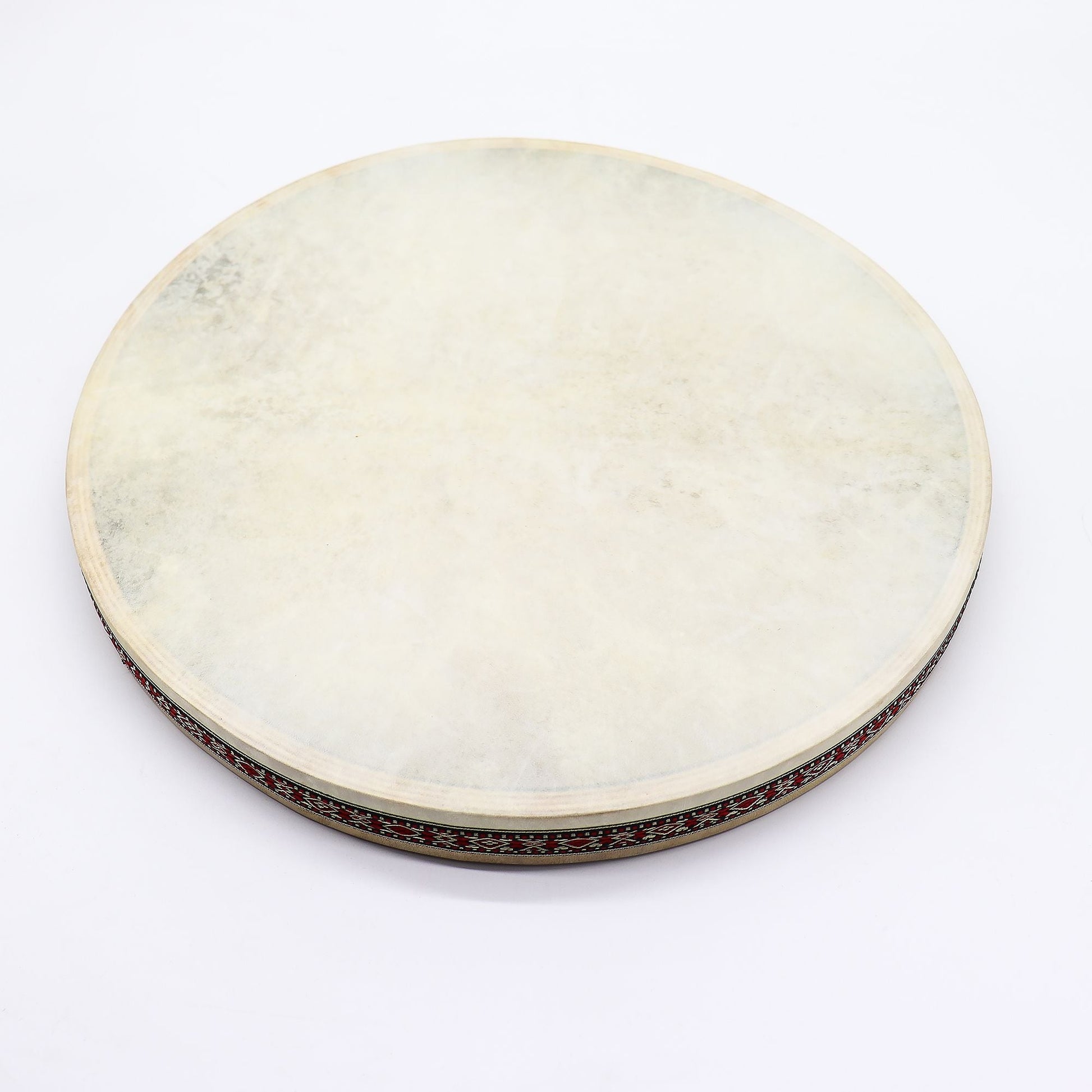 Goatskin Ocean Drum – 45CM Sound Harmonizer, tambor oceánico de piel de cabra de 45 cm con marco de madera y borde decorativo