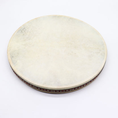 Goatskin Ocean Drum – 45CM Sound Harmonizer, tambor oceánico de piel de cabra de 45 cm con marco de madera y borde decorativo