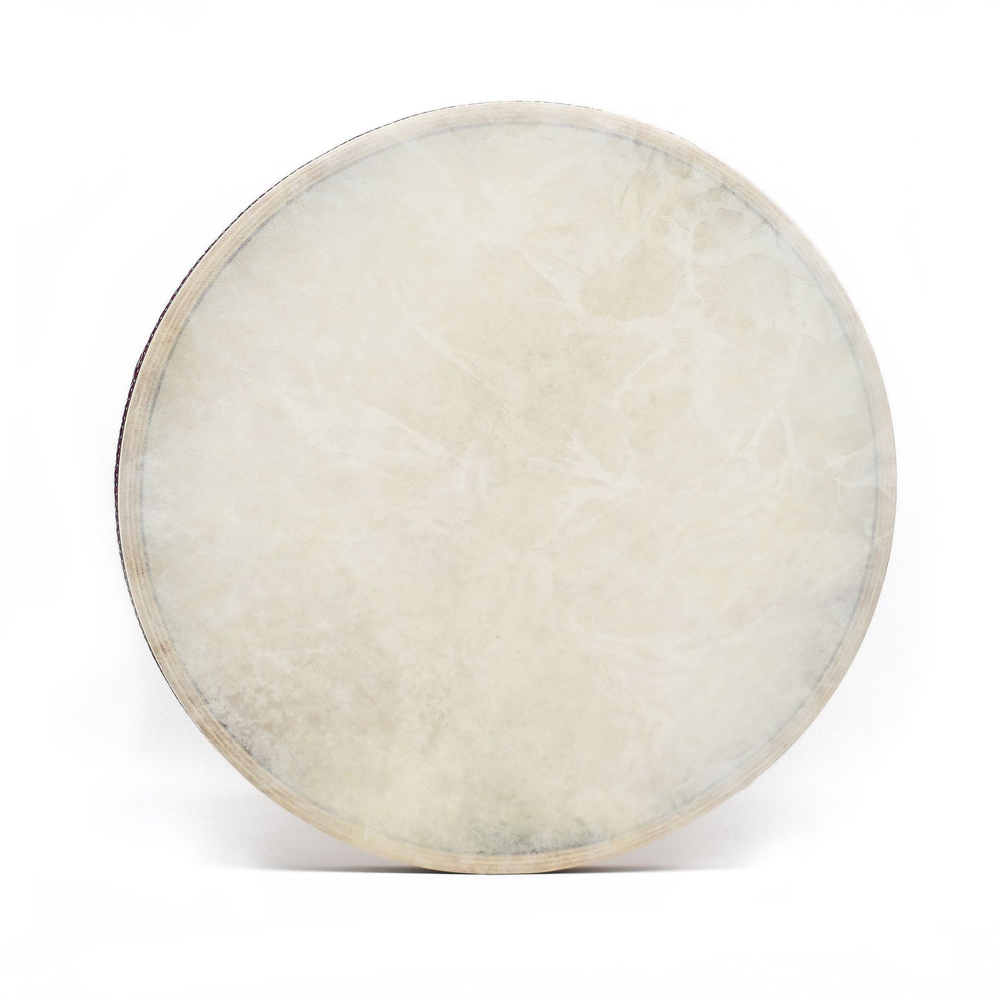 Goatskin Ocean Drum – 45CM Sound Harmonizer, tambor oceánico redondo de piel de cabra con aro de madera, vista frontal