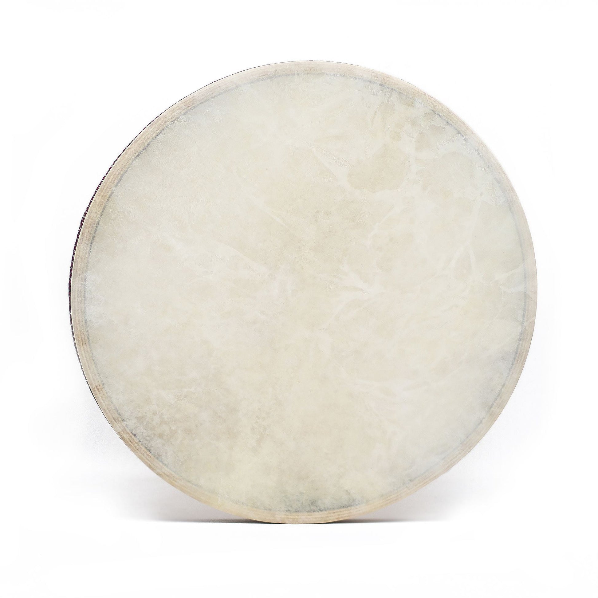 Goatskin Ocean Drum – 45CM Sound Harmonizer, tambor oceánico redondo de piel de cabra con aro de madera, vista frontal
