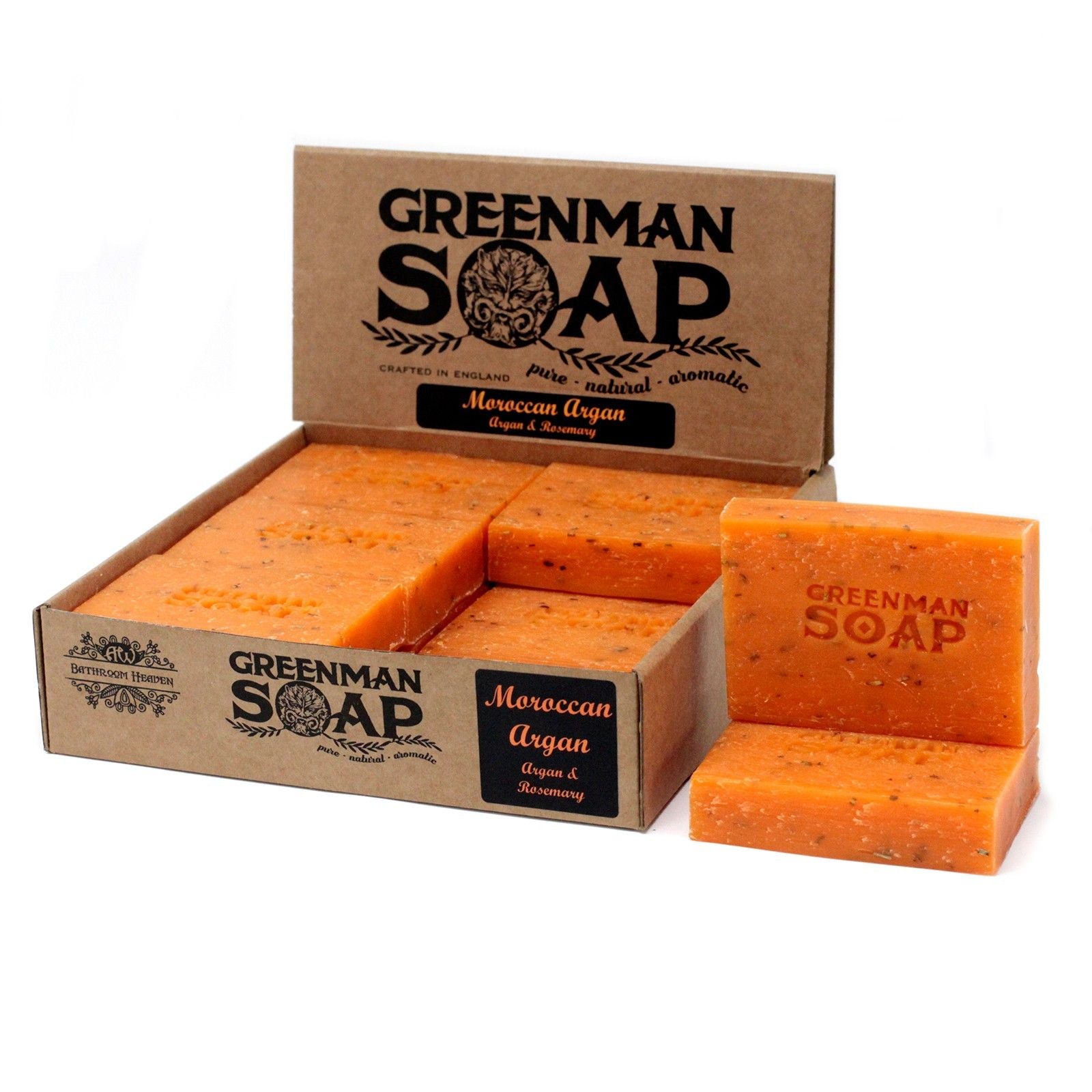 Alt Tag: Golden Argan Botanical Soap – 100G Moroccan argan and rosemary oil botanical soap bar, handcrafted in England, sustainable ingredients