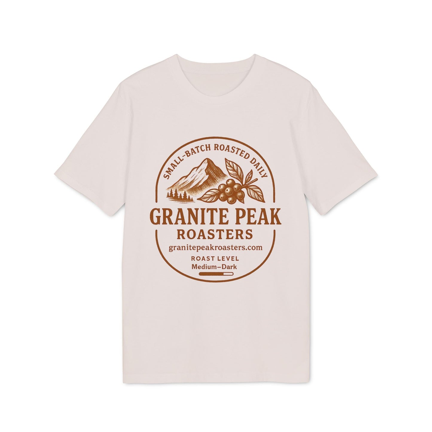 Föreningar Företag Välj Er Logga. T Shirts I Sponsra Saga Village. Premium Unisex T-Shirt med Granite Peak Roasters logotryck