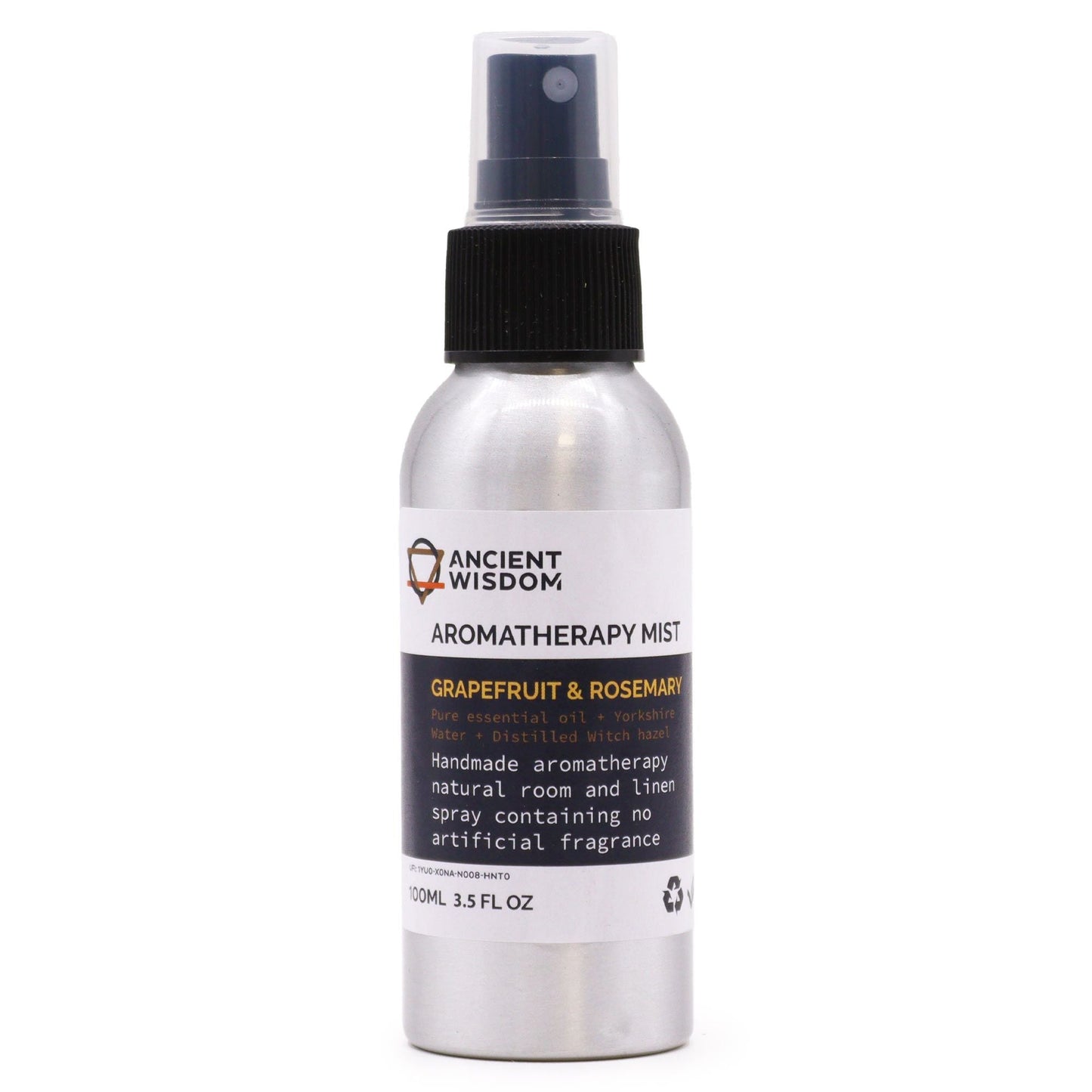 Grapefruit & Rosemary Essential Oil Mist – 100ML aromatherapy mist spray bottle by Ancient Wisdom