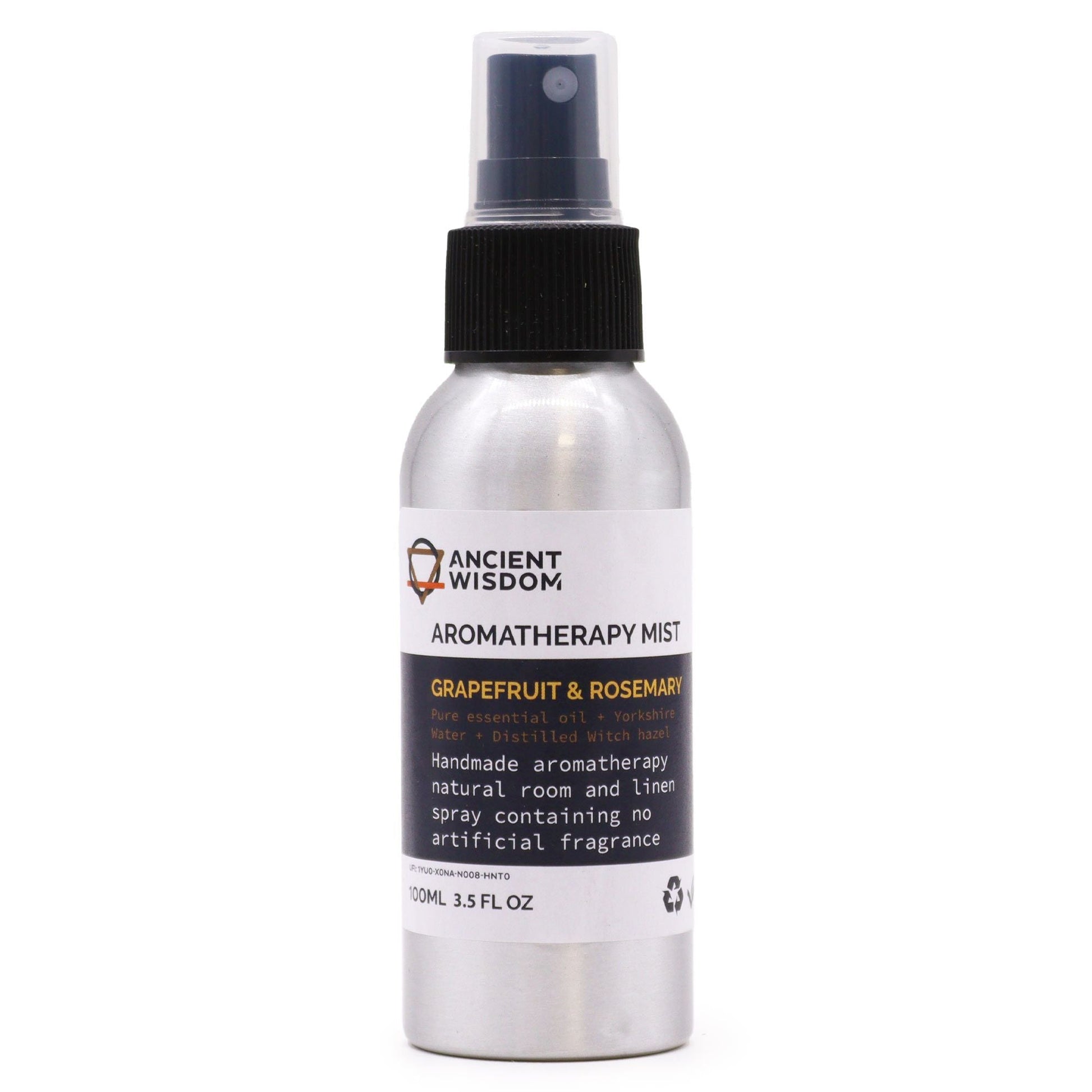 Grapefruit & Rosemary Essential Oil Mist – 100ML aromatherapy mist spray bottle by Ancient Wisdom