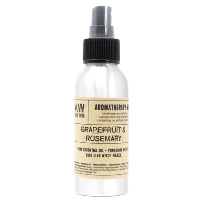 Grapefruit & Rosemary Essential Oil Mist – 100ML spray bottle, aromatherapy mist with grapefruit and rosemary essential oils, 100ml
