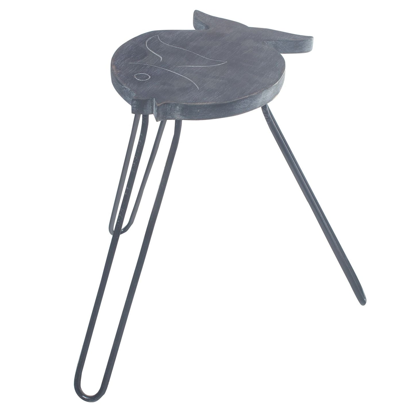 Greywash Albasia Wood Plant Stand – 37 CM, soporte para maceta de madera Albasia con acabado gris lavado, 26x19.5x37 cm