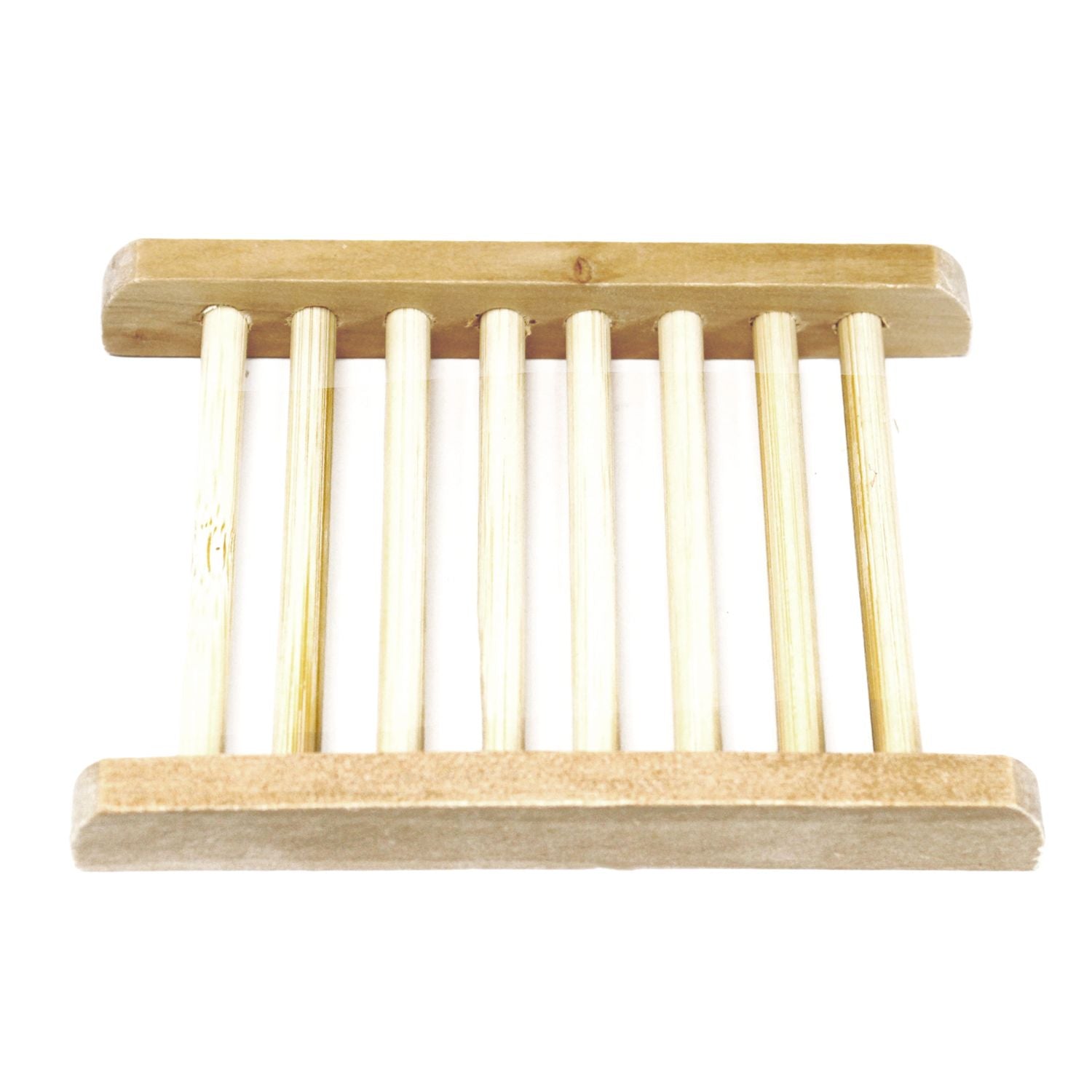 Alt Tag: Hemu Wood Soap Dish – Ladder Design, sustainable wooden ladder-style soap holder for bathroom, 12x9x1.8 cm