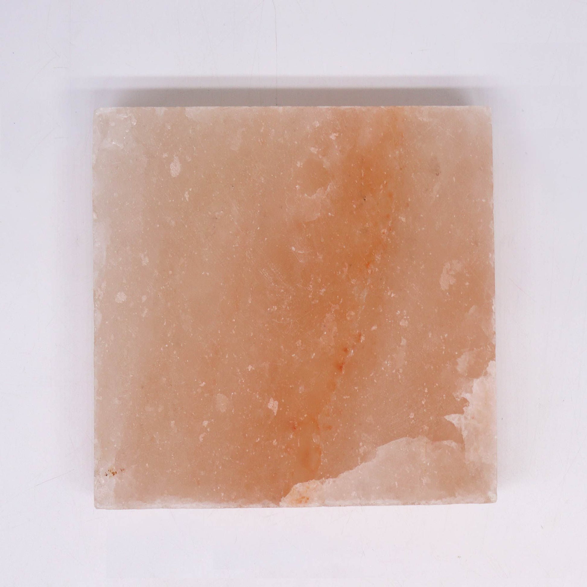 Himalayan Salt Cooking Plate – Square (20 × 20 × 5 CM), hand-carved pink salt block square for grilling, searing and serving