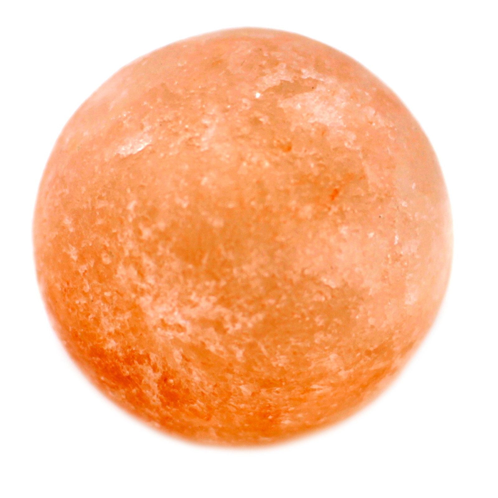 Alt Tag: Himalayan Salt Deodorant Stone – 4.5 CM Ball, hand-carved pink Himalayan salt sphere deodorant stone on white background
