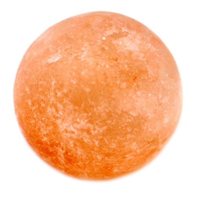 Alt Tag: Himalayan Salt Deodorant Stone – 4.5 CM Ball, hand-carved pink Himalayan salt sphere deodorant stone on white background