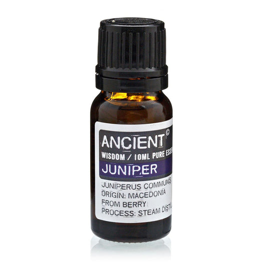 Juniper Berry Essential Oil – 10 ML, frasco ámbar de 10 ml de aceite esencial de bayas de enebro (Juniperus communis), destilado al vapor