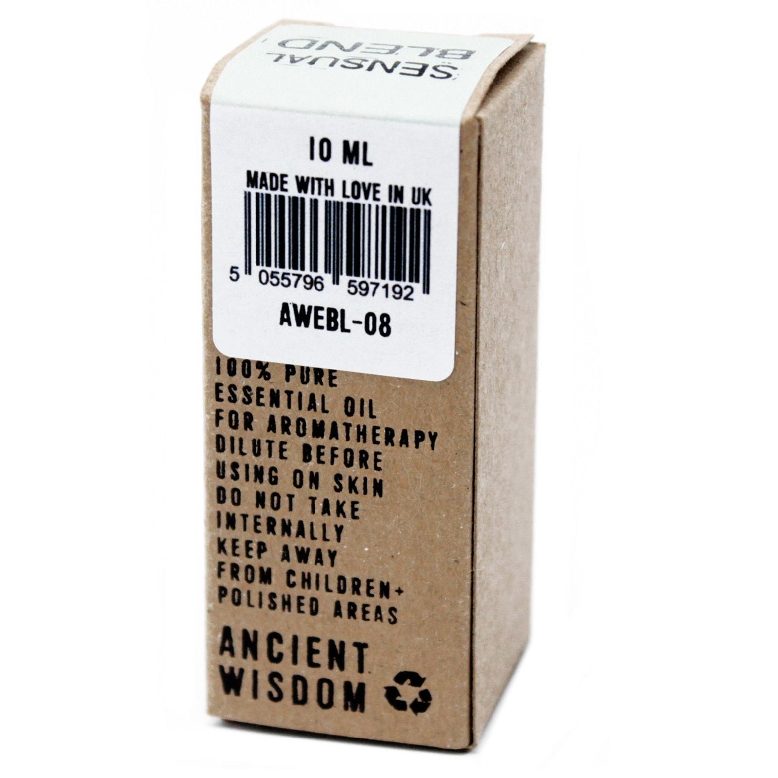 Juniper & Ylang Ylang Oil Blend – 10 ML Boxed essential oil blend in boxed packaging, 10 ml label and barcode