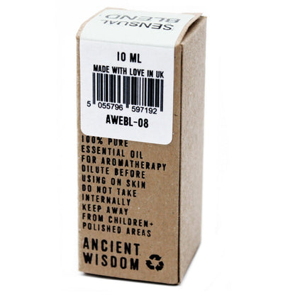 Juniper & Ylang Ylang Oil Blend – 10 ML Boxed essential oil blend in boxed packaging, 10 ml label and barcode
