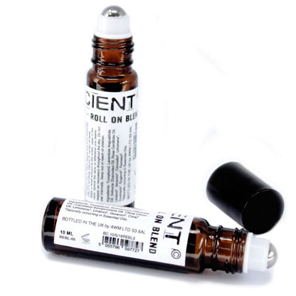 Alt Tag: Just Chill Roll-On Essential Oil Blend – 10ML roll-on essential oil bottle 10ml with rollerball applicator and black cap