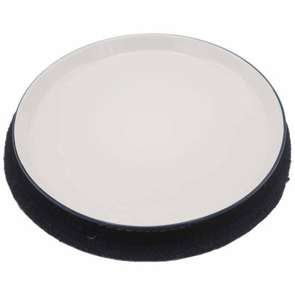 Jute & Cotton Natural Placemat – 30CM Black Border round natural placemat with black border, minimal table setting accessory
