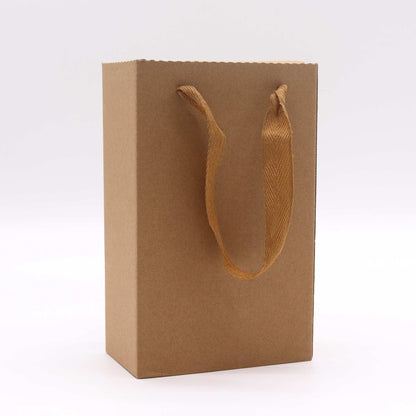 Ceramic Herbal Teapot Set – 200ML & 50ML Cups packaging, kraft paper gift bag with handles