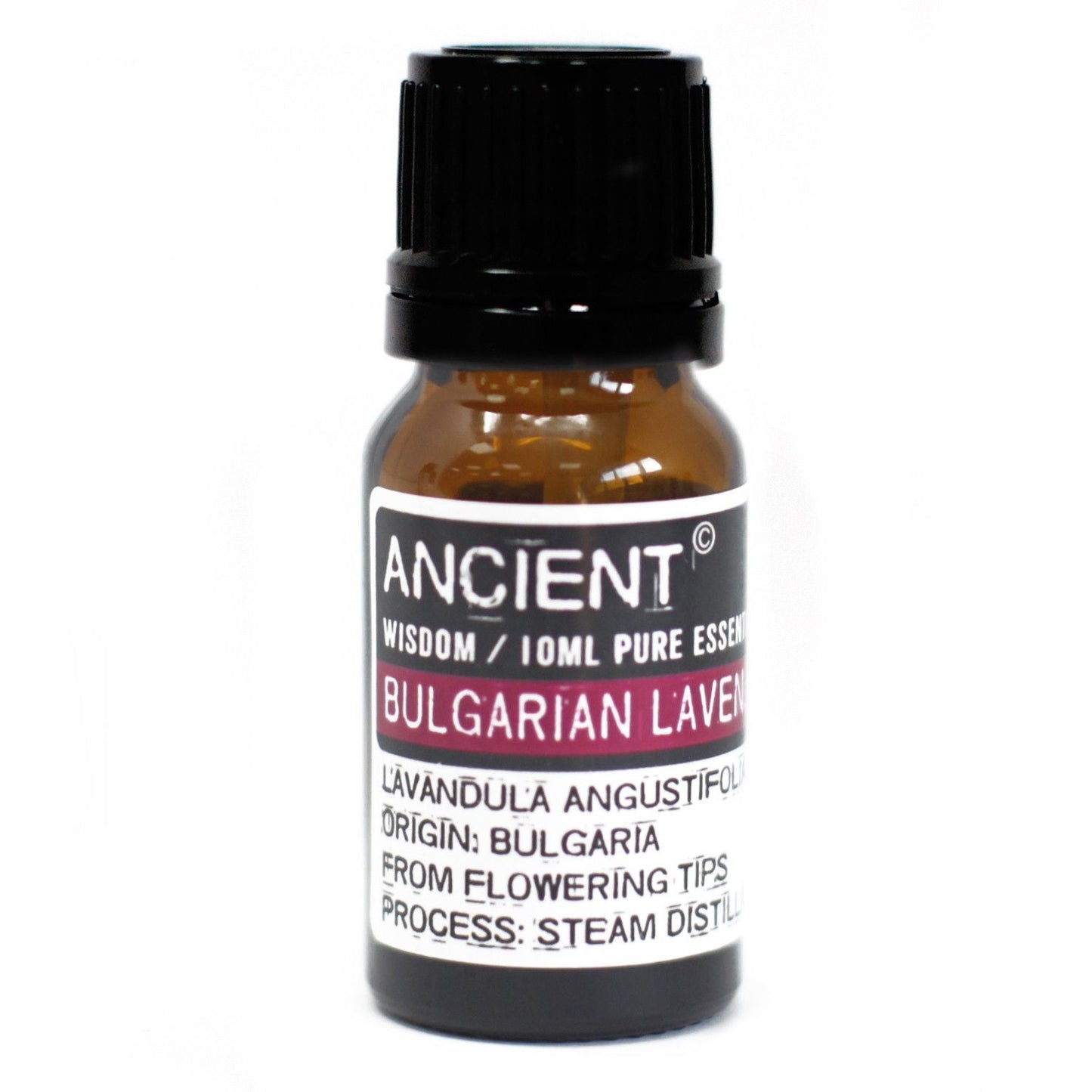 Alt Tag: Ätherisches Öl Lavandula Angustifolia – 10ML Flasche 10ml ätherisches Öl aus bulgarischem Lavendel, dampfdestilliert, Etikett Ancient Wisdom