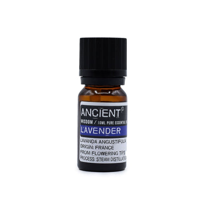 Alt Tag: Lavender Essential Oil – 10 ML botella de aceite esencial de lavanda Ancient Wisdom 10 ml, Lavandula angustifolia, destilación al vapor